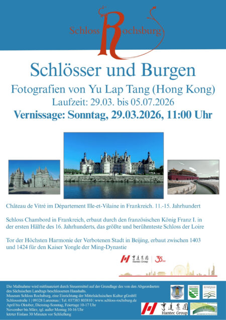 Plakat zur Sonderausstellung Schloesser und Burgen mit Fotografien von Yu Lap Tang aus Hong Kong